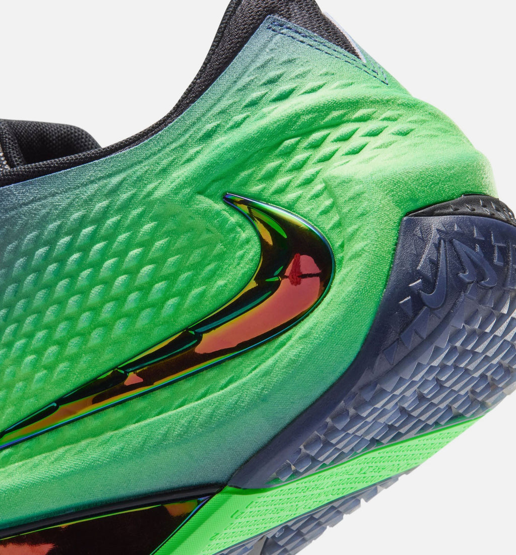 Ja 4 Nightmare Men's Basketball Shoe - Obsidian/Black/Voltage Green/Metallic Silver