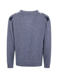 DUNST argyle-intarsia wool cardigan