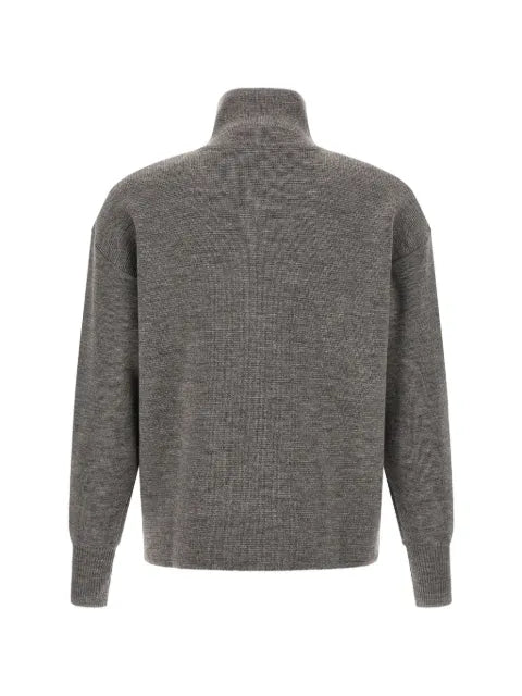 Ma'ry'ya half-zip dropped-shoulder sweater