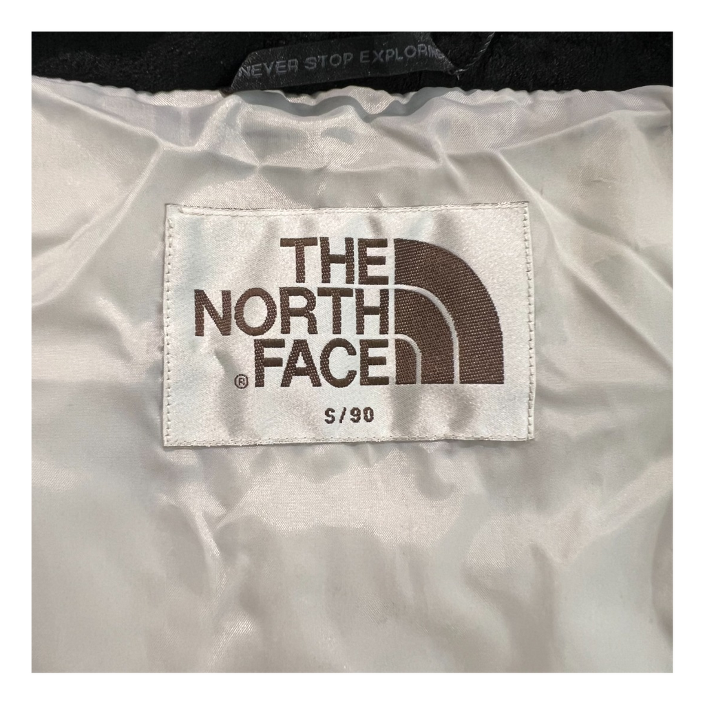 The North Face Colour-Block Hooded Long Puffer Coat – Grey